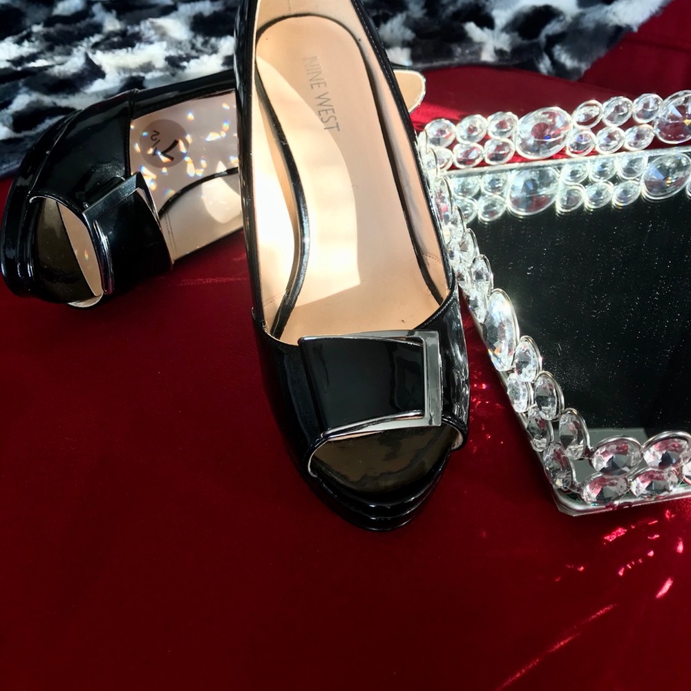 Nine West Patent Pumps